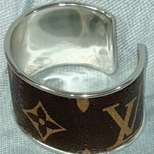 Louis Vuitton Monogram Silver Cuff Bracelet